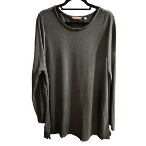 Soft Surroundings size XL dark gray long sleeve scoop neck modal blend tunic top